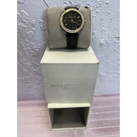 Michael Kors Darci Black Dial Black Steel Strap Watch for Women - MK3322 main image 4
